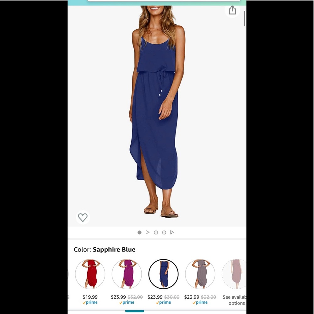 Strappy blue dress